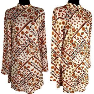 Floral Print Long Sleeve Dress